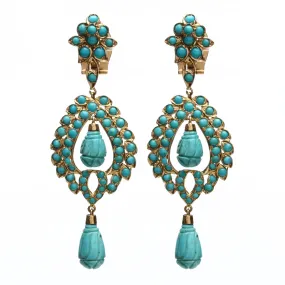 18k Gold and Turquoise Nilofer Earring