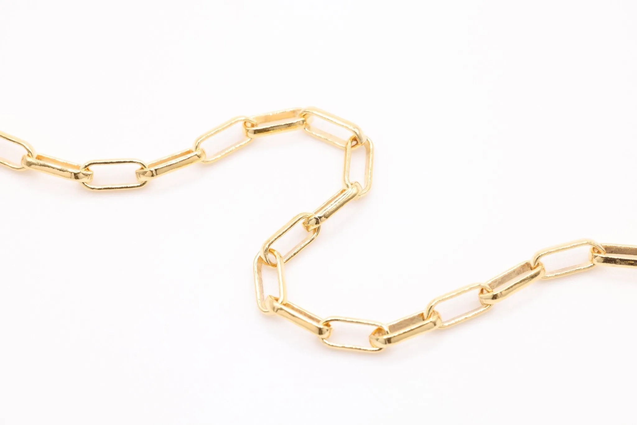 2.5mm Elongated Rolo Chain, 14K Gold-Filled, Pay Per Foot, Jewelry Making Chain