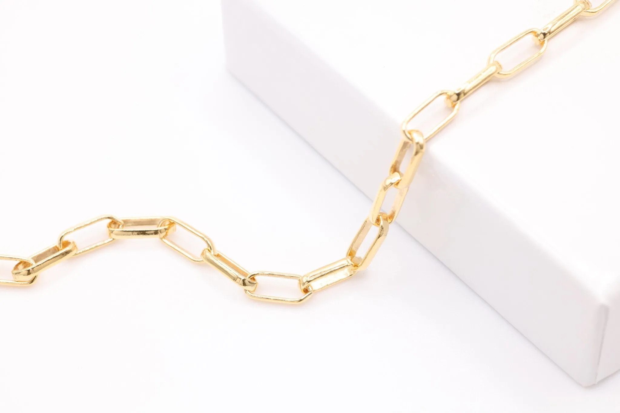 2.5mm Elongated Rolo Chain, 14K Gold-Filled, Pay Per Foot, Jewelry Making Chain