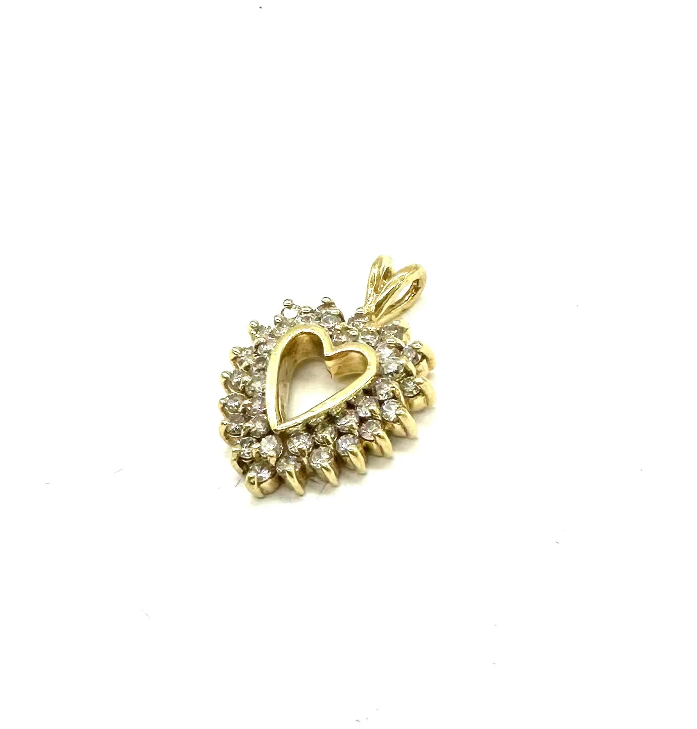 3/4 Ctw Heart Cutout Pendant