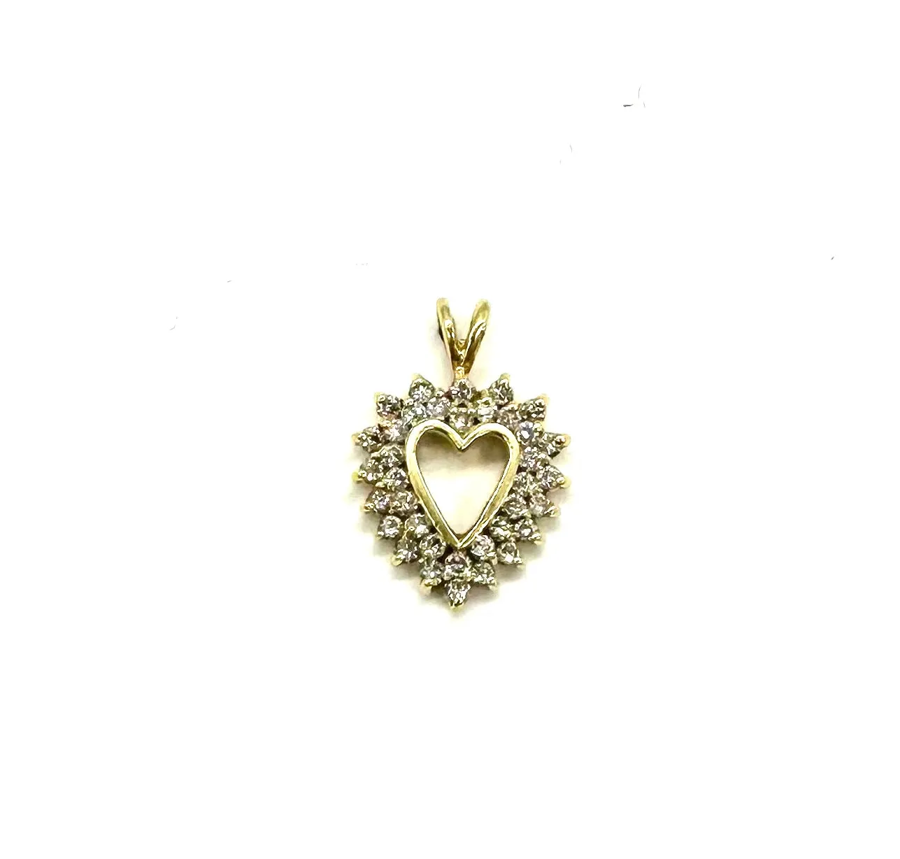 3/4 Ctw Heart Cutout Pendant