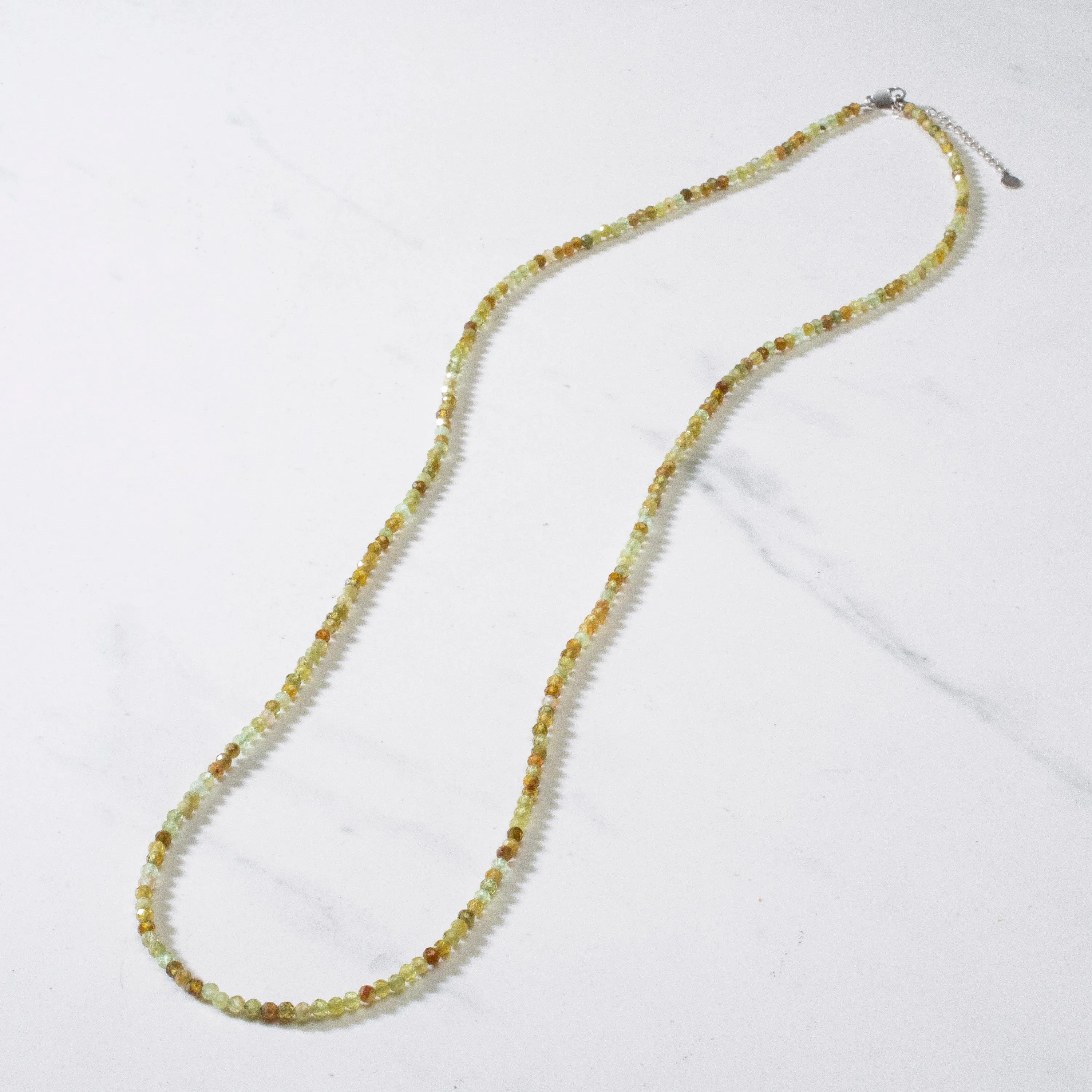 3mm Green Garnet Faceted 31 Necklace / Multi Wrap Bracelet