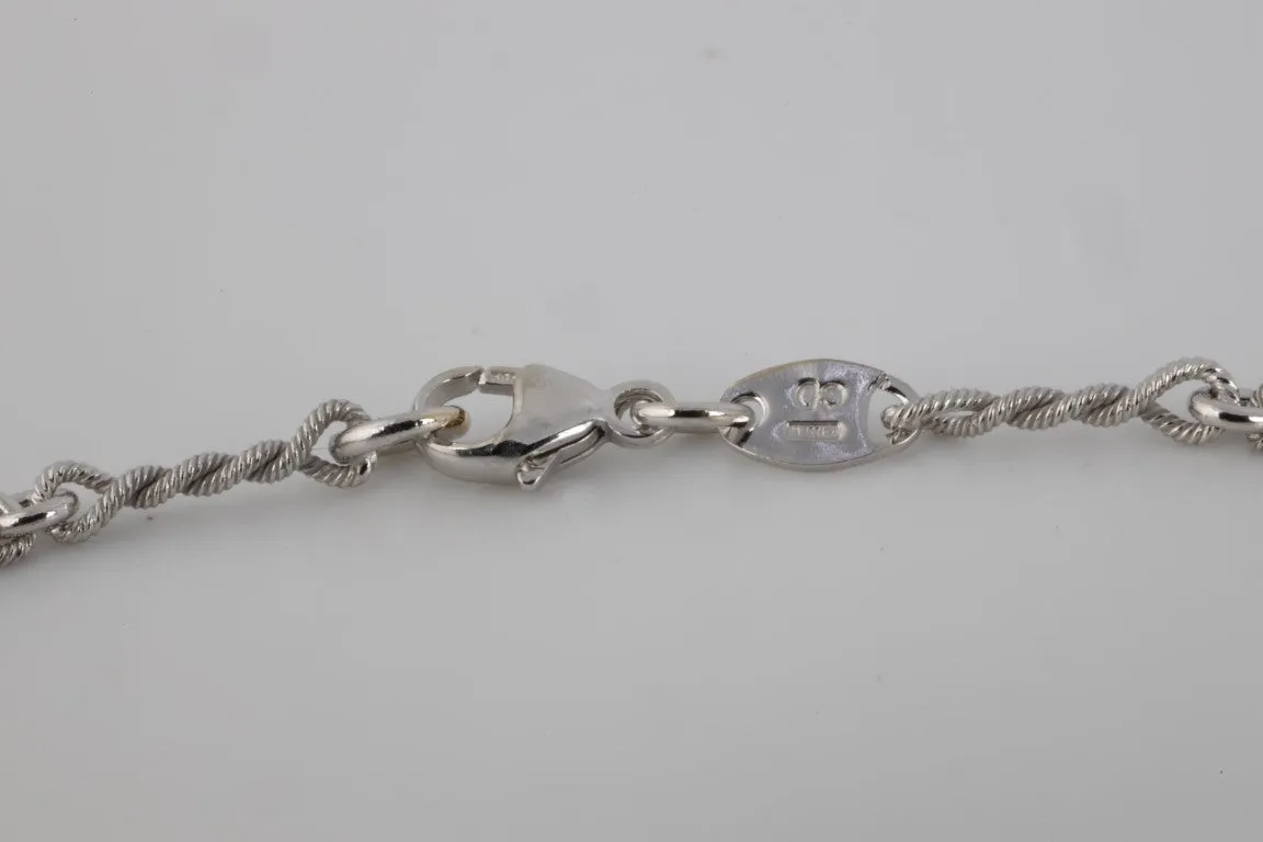 9.75" 14K White Gold Rope Chain Anklet Bracelet (4.80g.)