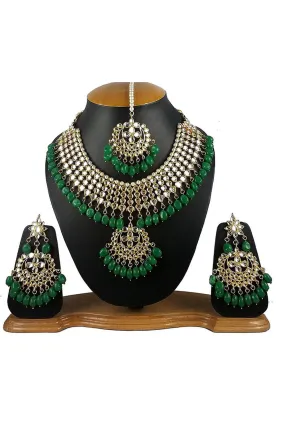 Alloy Choker Necklace Set in Green