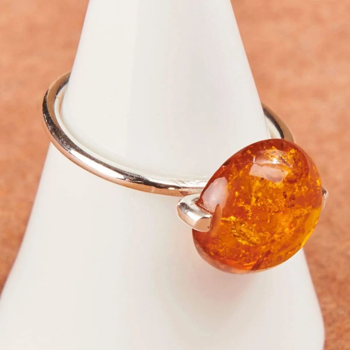 Amber ring 925 sterling silver ring baltic amber ring handmade jewelry gemstone ring gift for her jewelry, Nickel Free, Handmade Jewelry