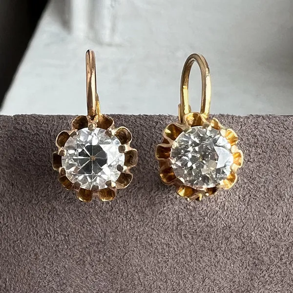 Antique Diamond Drop Earrings