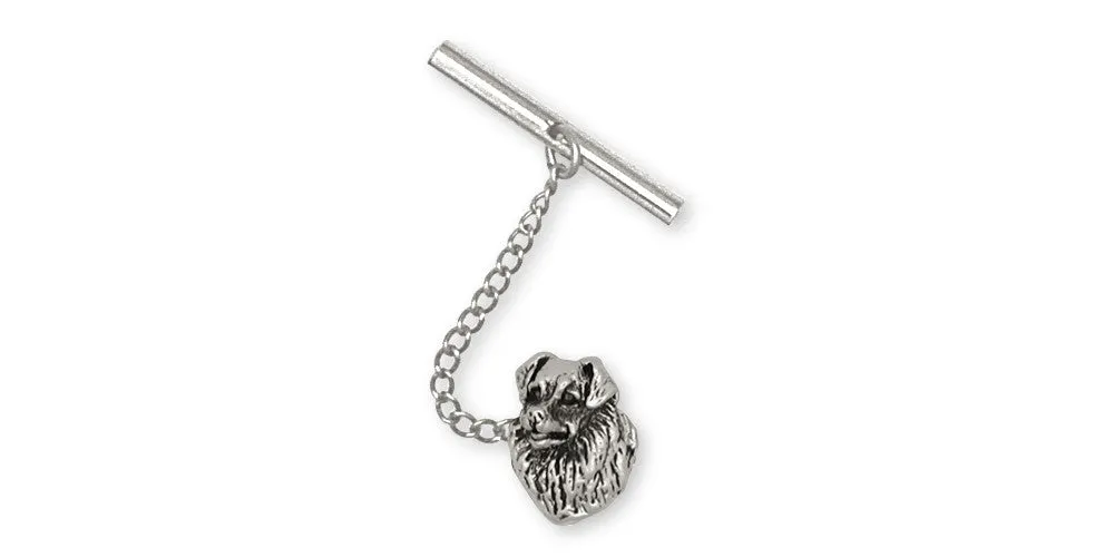 Australian Shepherd Tie Tack Jewelry Sterling Silver Handmade Dog Tie Tack AU2-TT