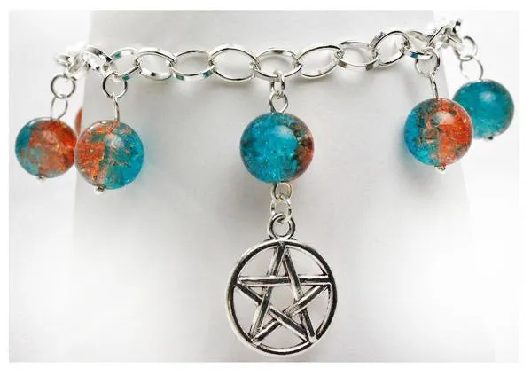 AVBeads Jewelry Charm Bracelet Silver JWL-CBW-BO-1017 Pentacle