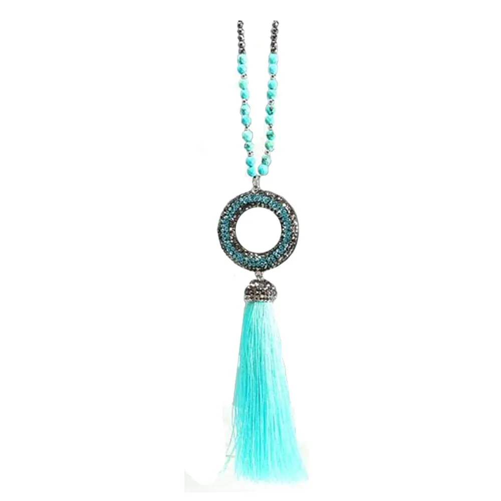 Beaded Tassel Necklace