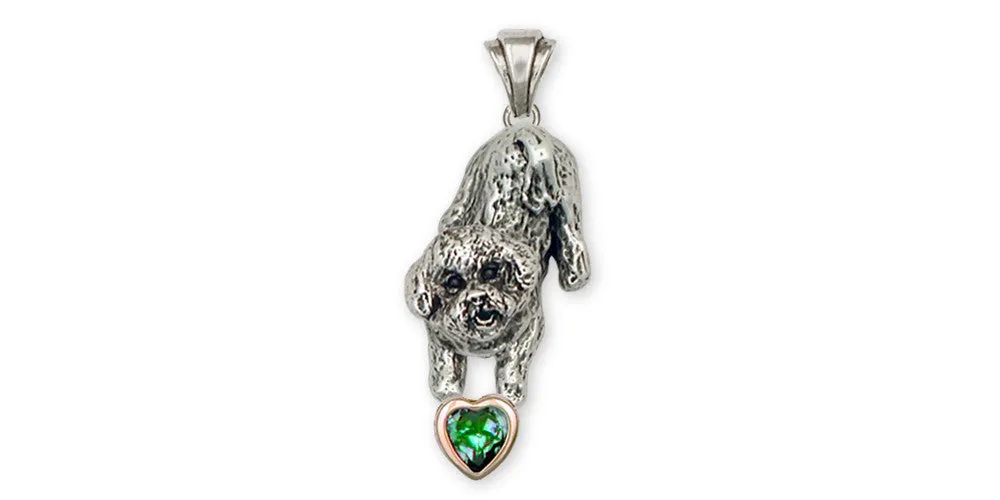 Bichon Frise Pendant Jewelry Sterling Silver Handmade Dog Pendant BF4-SP