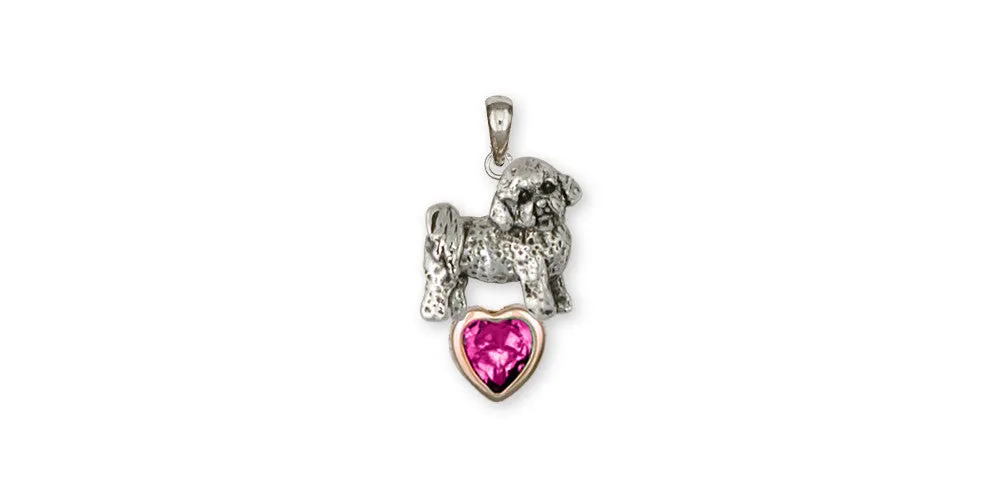 Bichon Frise Pendant Jewelry Sterling Silver Handmade Dog Pendant BF9-SP