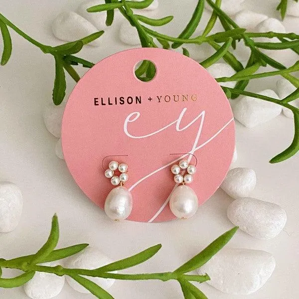 Blooming Freshwater Pearl Drop Earrings