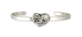 British Shorthair Bracelet Jewelry Sterling Silver Handmade Cat Bracelet BRS2-SCB