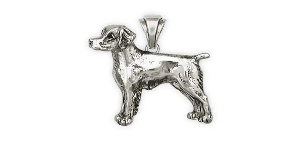 Brittany Dog Pendant Handmade Sterling Silver Dog Jewelry BS1-P