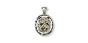 Cairn Terrier Pendant Jewelry Sterling Silver Handmade Dog Pendant CNWT13-VP