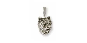 Cairn Terrier Pendant Jewelry Sterling Silver Handmade Dog Pendant CR4-P