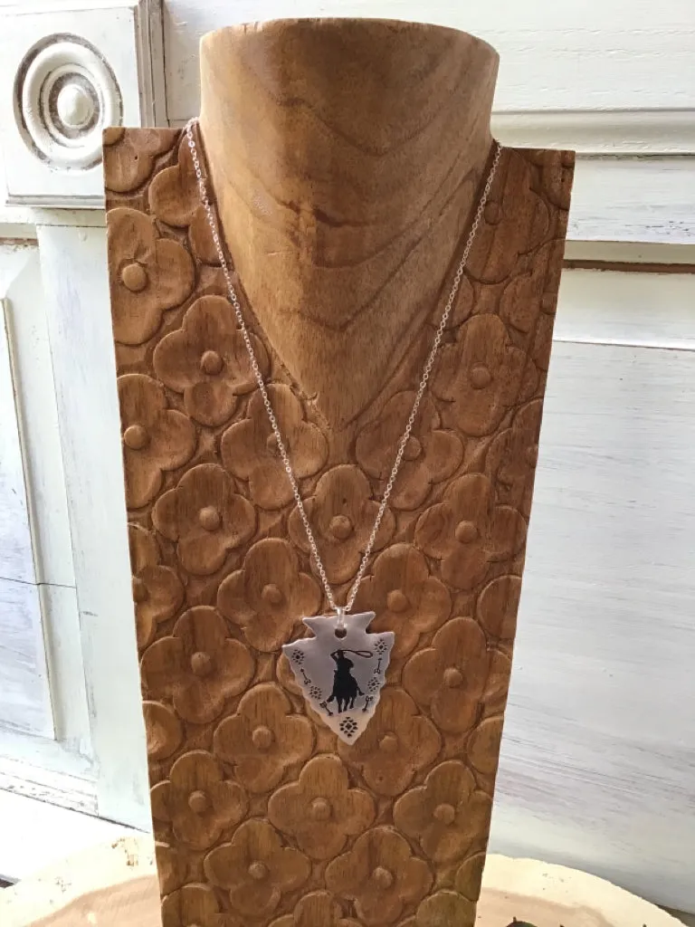 Calf Roper Arrowhead Necklace