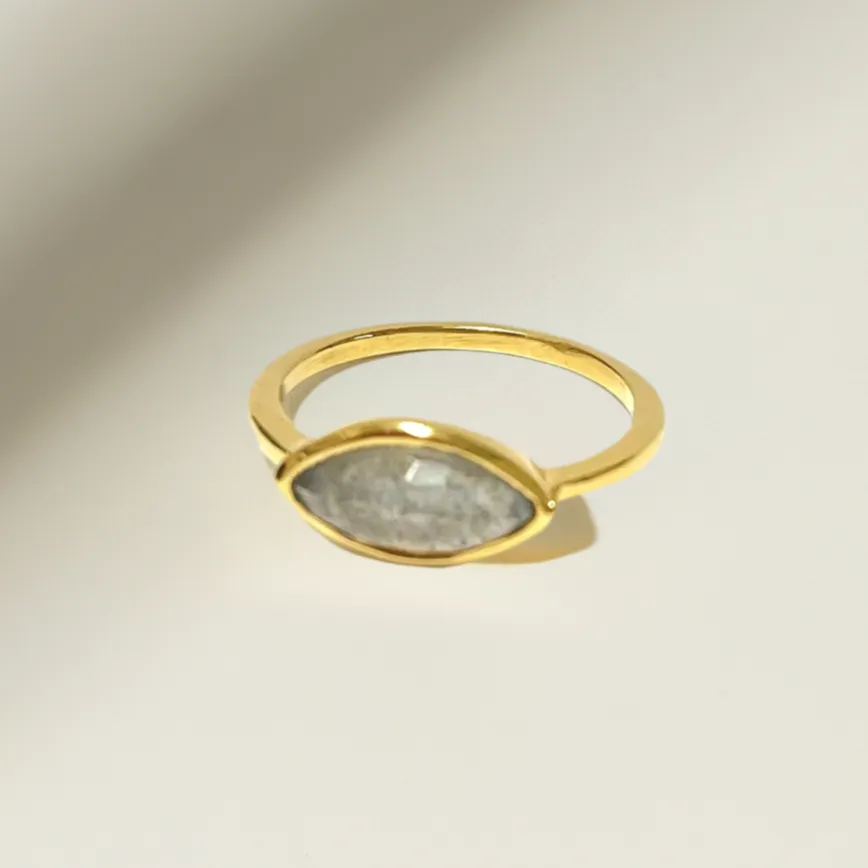 Cora Labradorite Oval Stone Ring