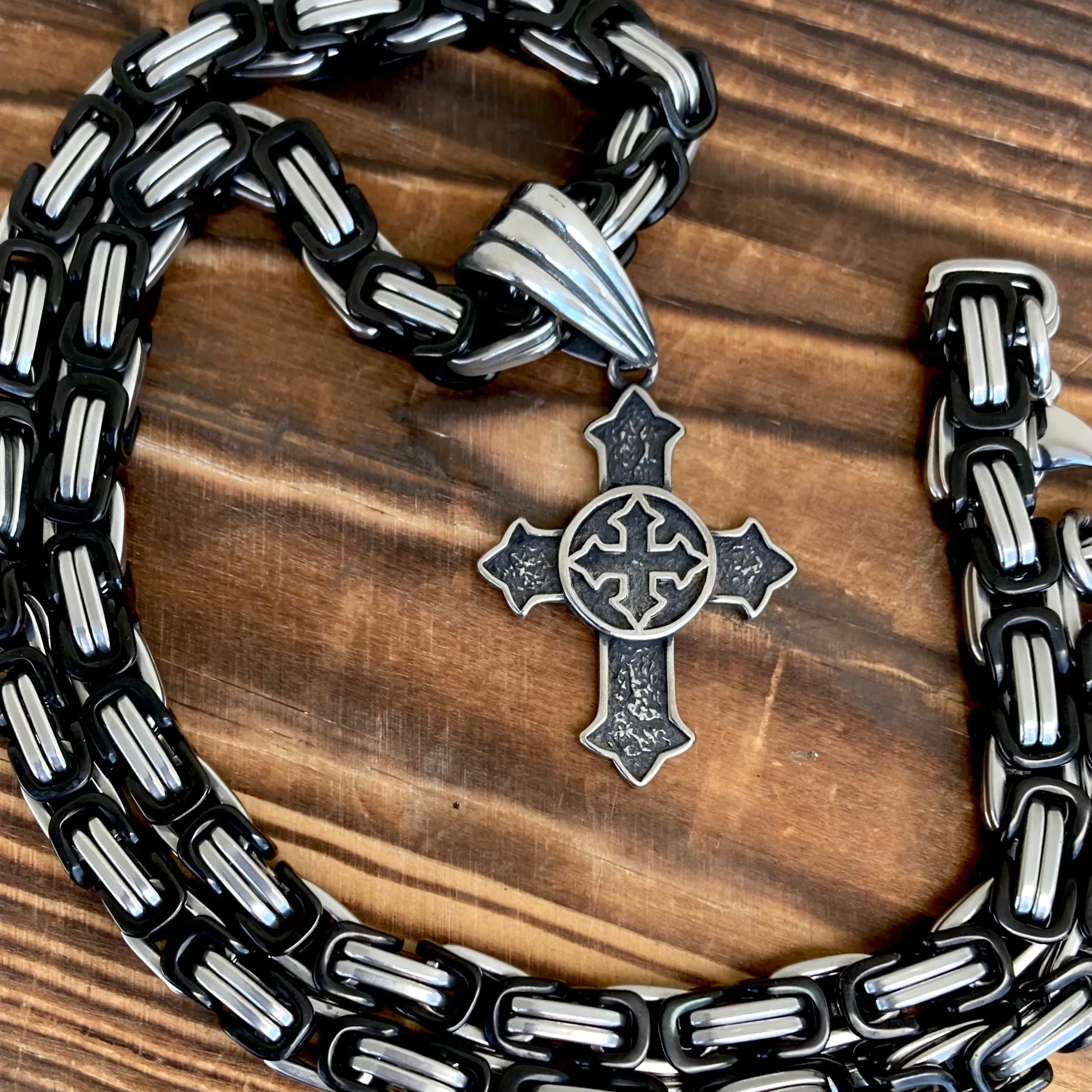 Cross - Guardian Cross Pendant - Necklace (316)