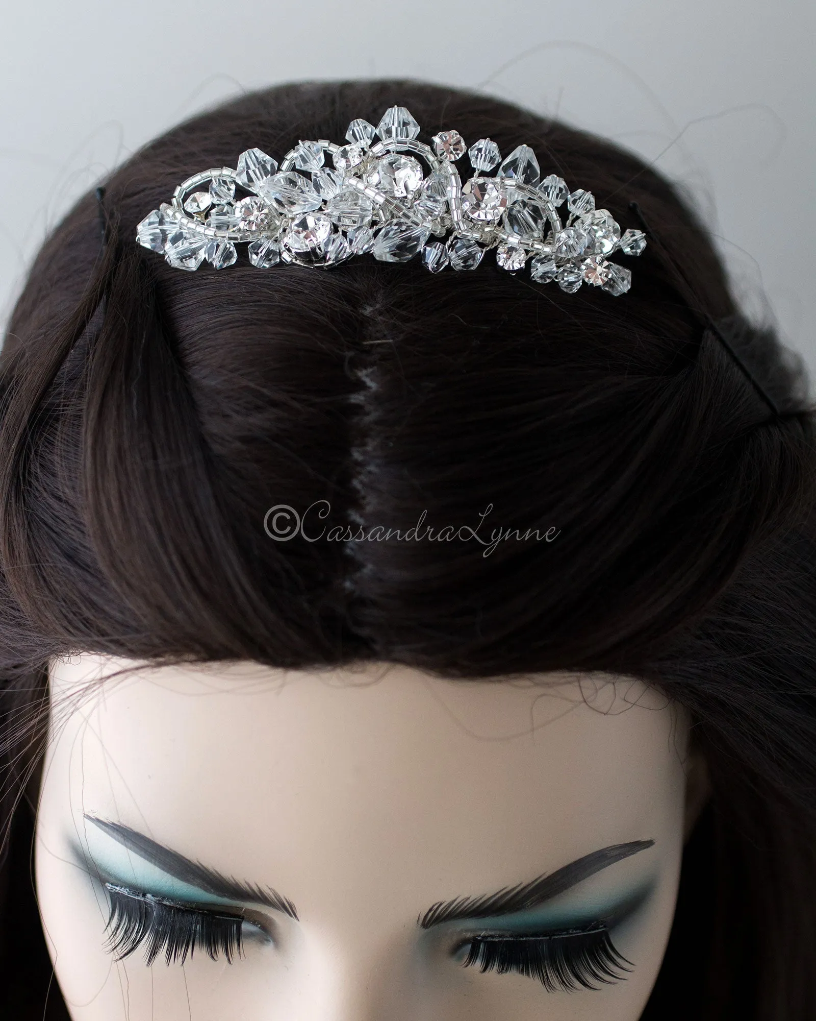 Crystal Beaded Tiara Comb