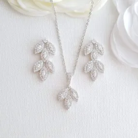 Crystal Wedding Jewelry Set-Abby