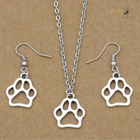 Dangling Cat Paw Fashion Jewelry Set