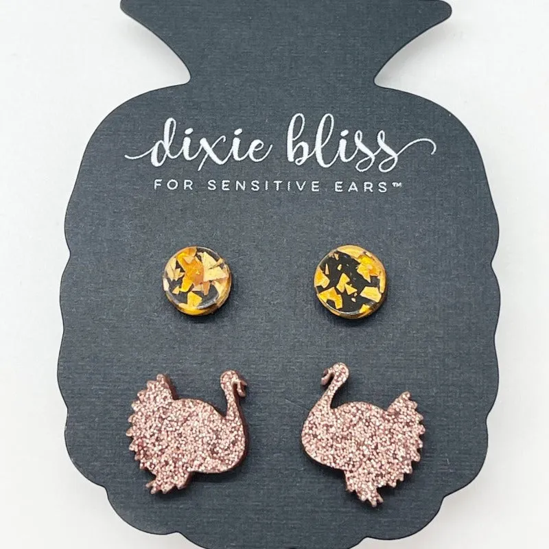 Dixie Bliss Turkey Print Duo Earrings