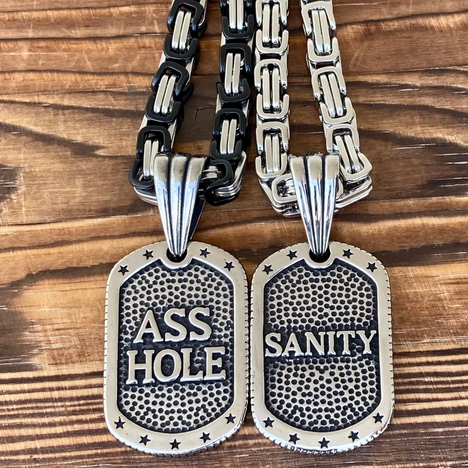 Dog Tag - Asshole Pendant - Necklace (479)