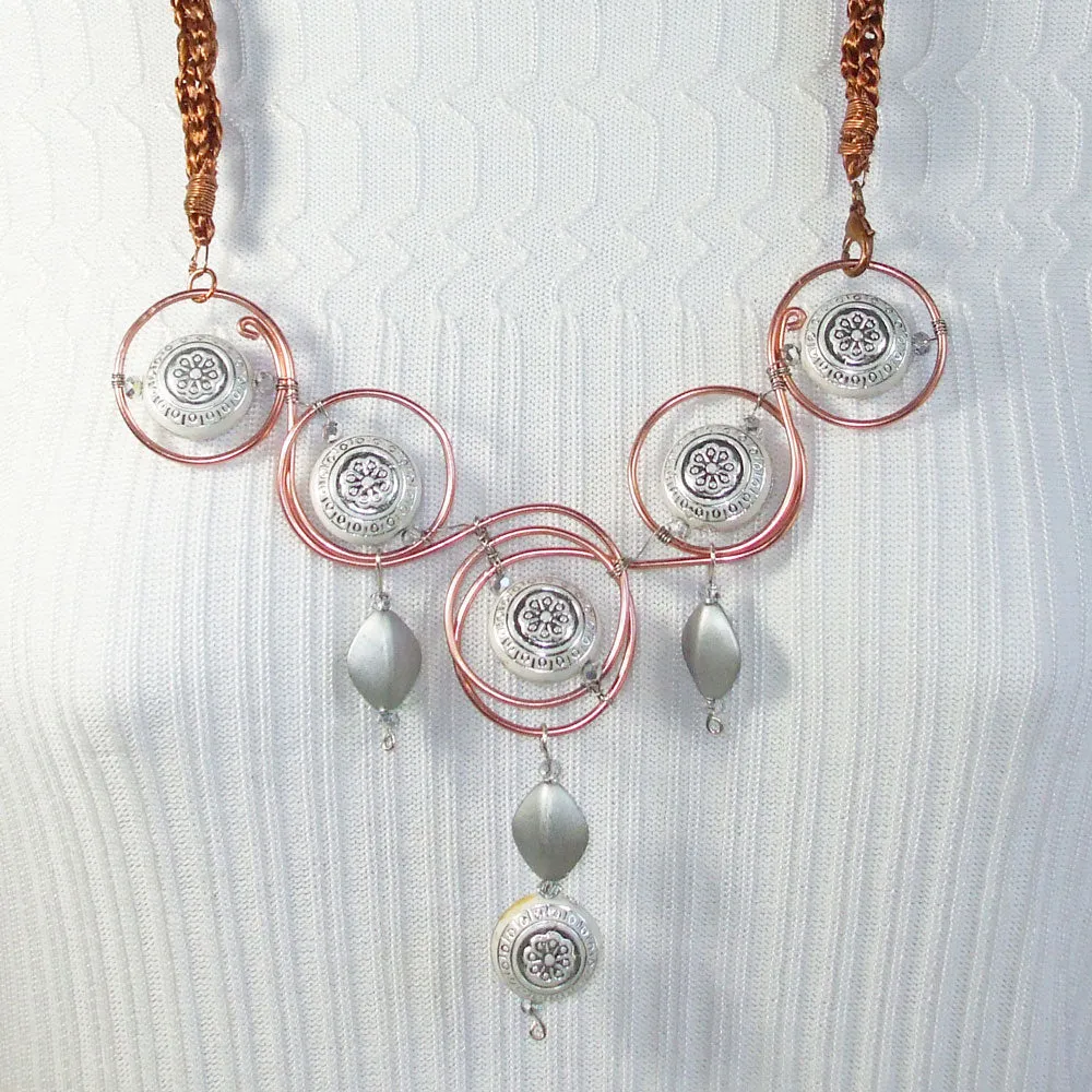 Edeline Wire Design Beaded Jewelry Necklace