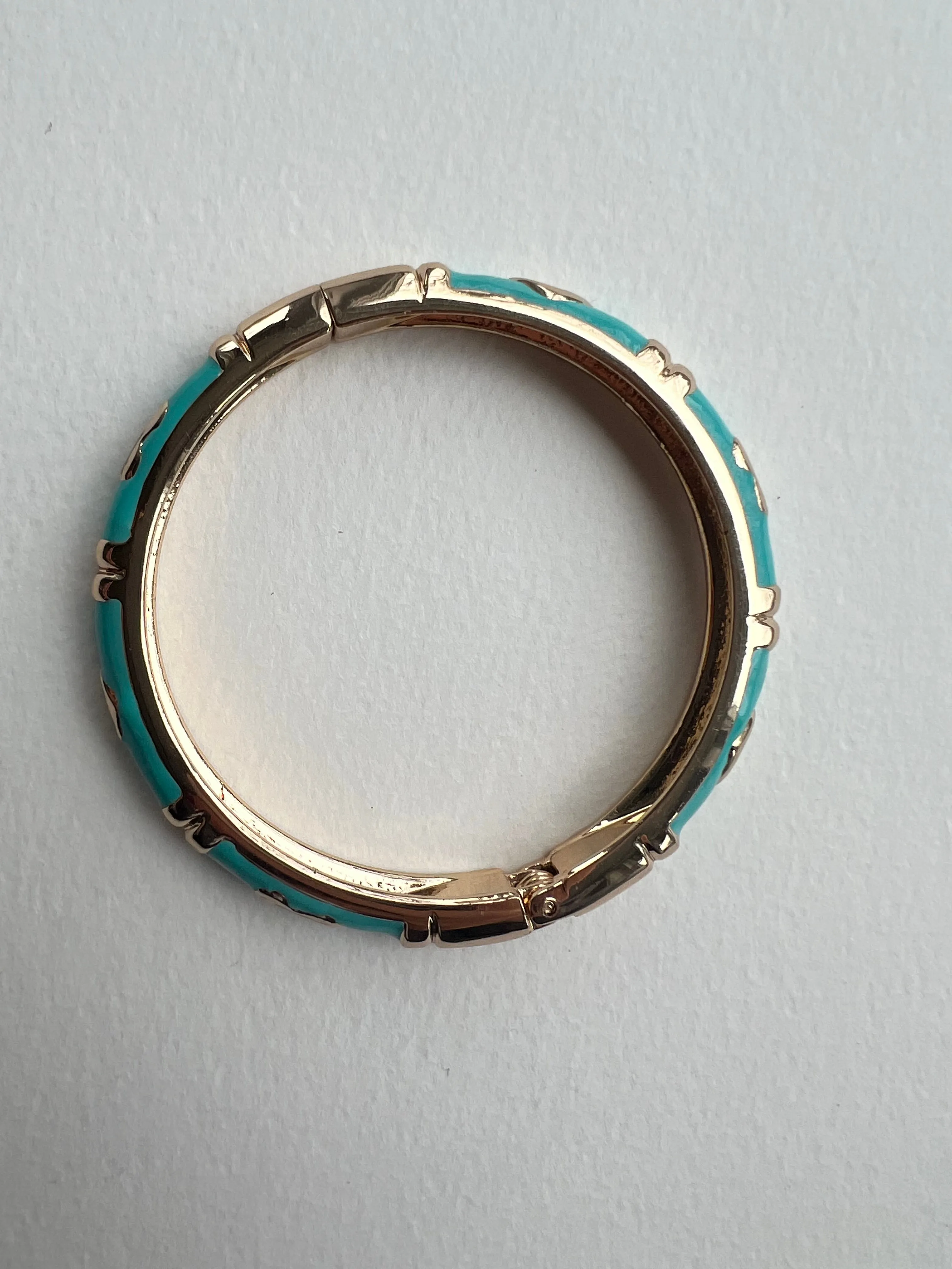 Enamel Bracelets | Gold   Turquoise