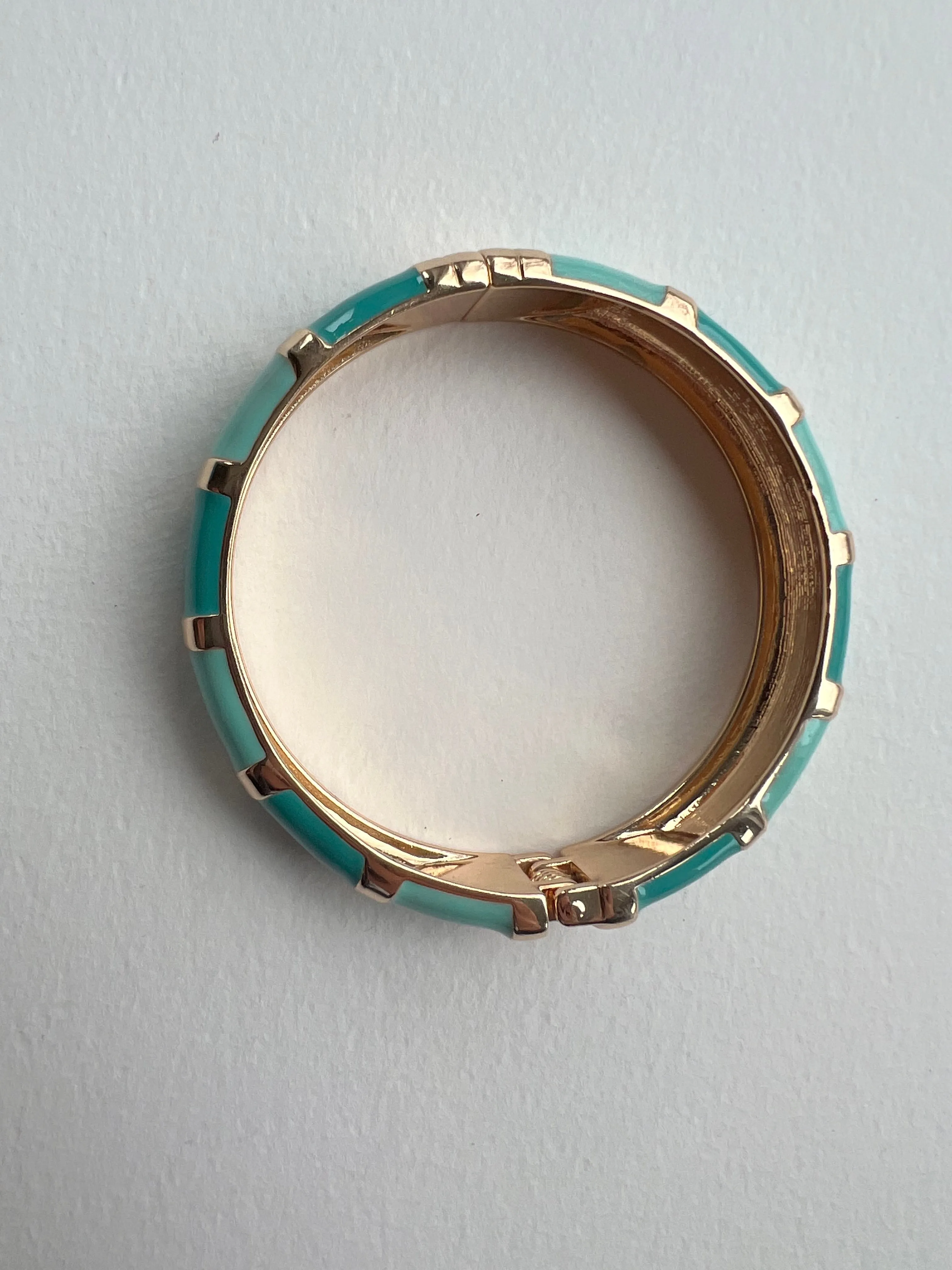 Enamel Bracelets | Gold   Turquoise