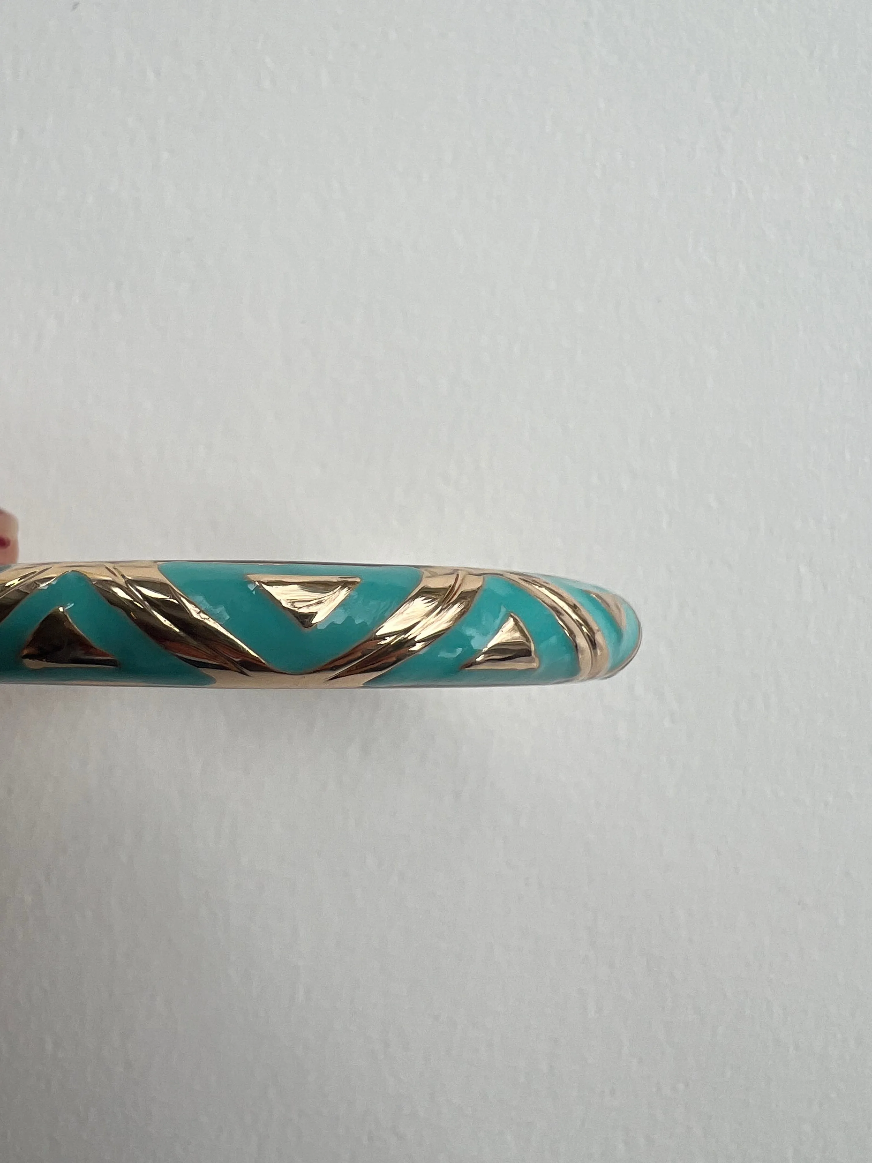 Enamel Bracelets | Gold   Turquoise