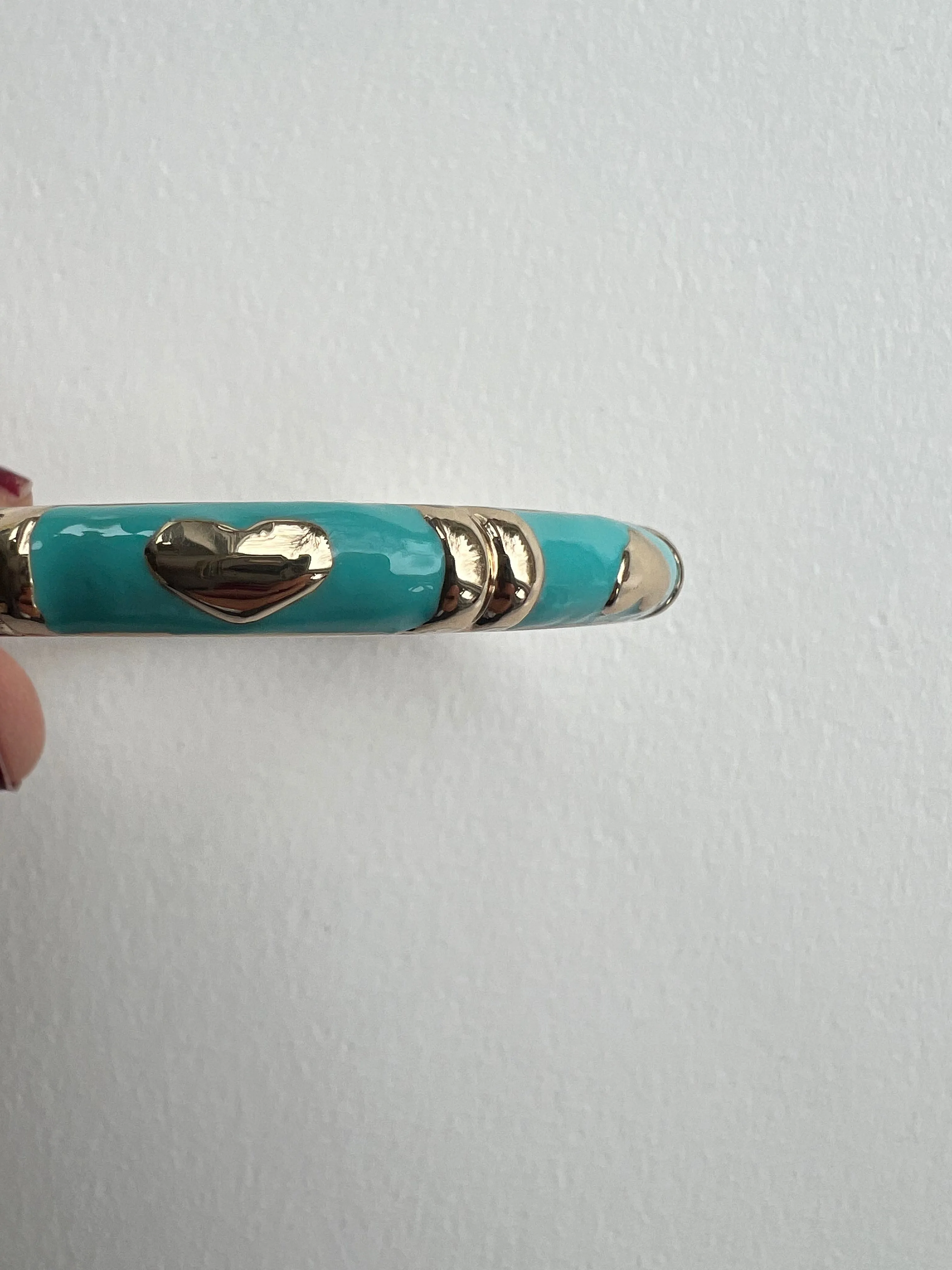 Enamel Bracelets | Gold   Turquoise