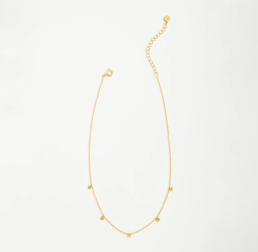 Gorjana 5 Disc Choker Necklace (gold)