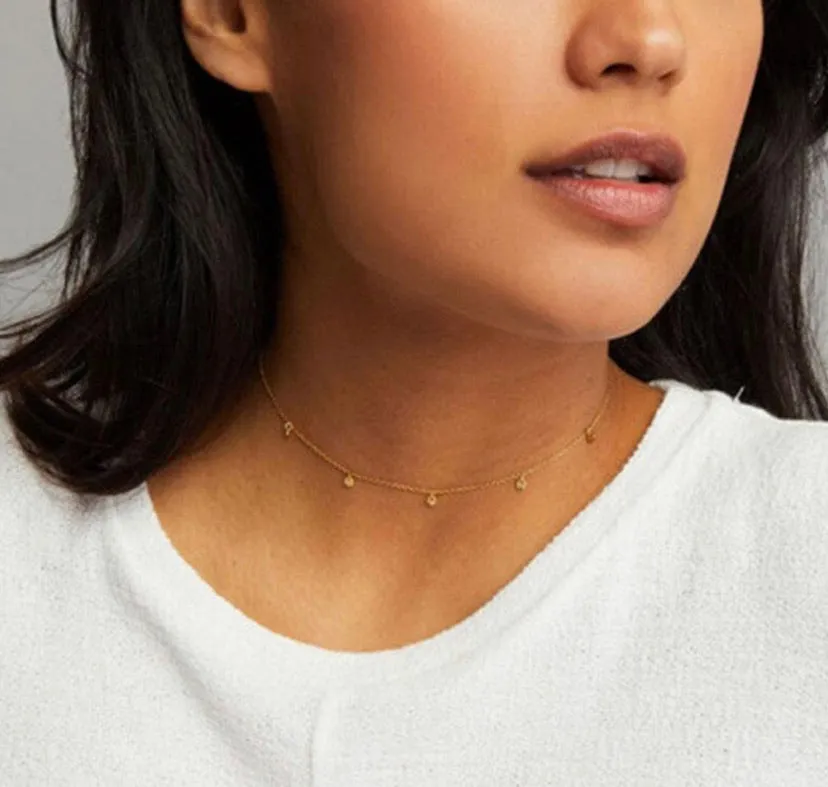 Gorjana 5 Disc Choker Necklace (gold)