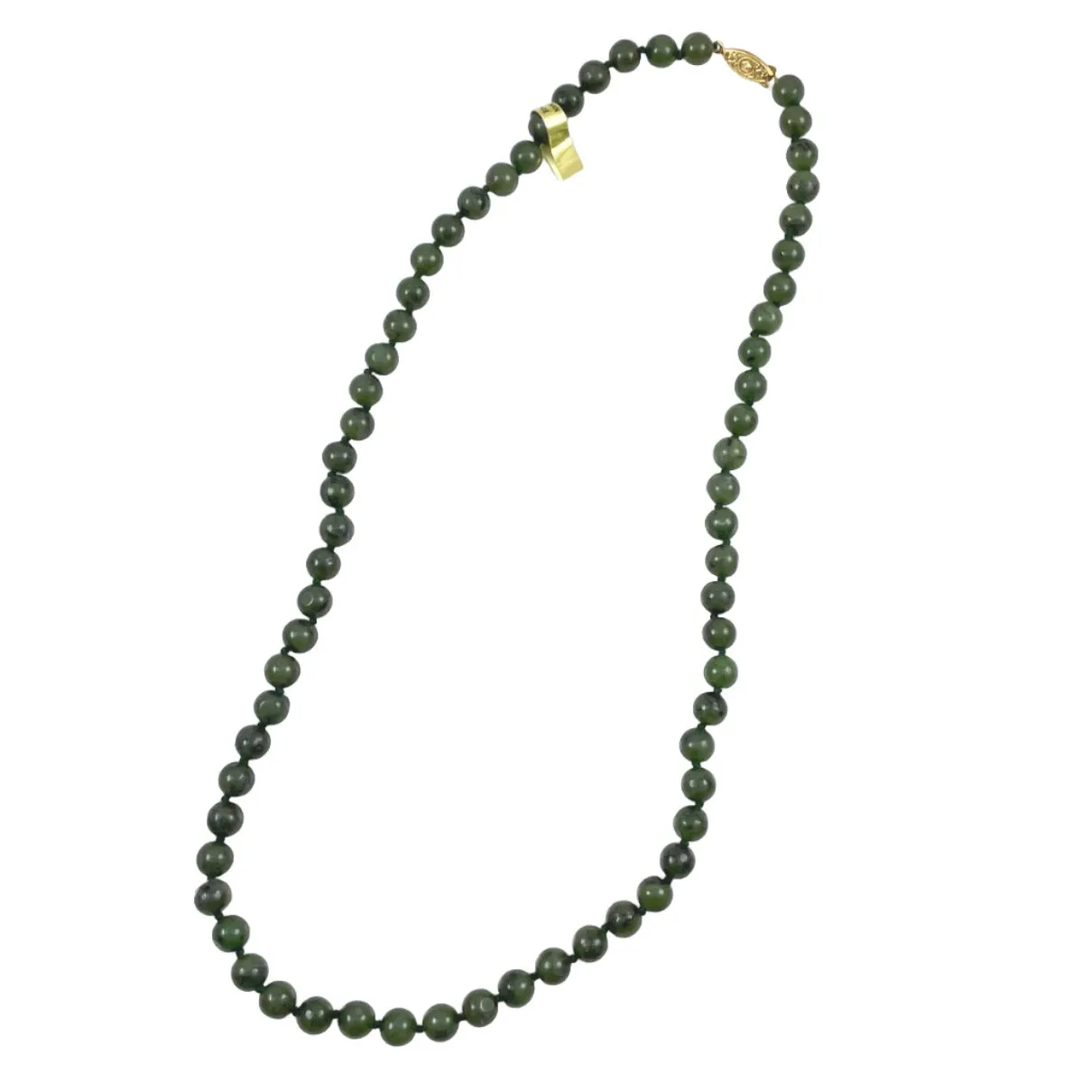 Green Jade Necklace 8mm 18 & 24 Inches