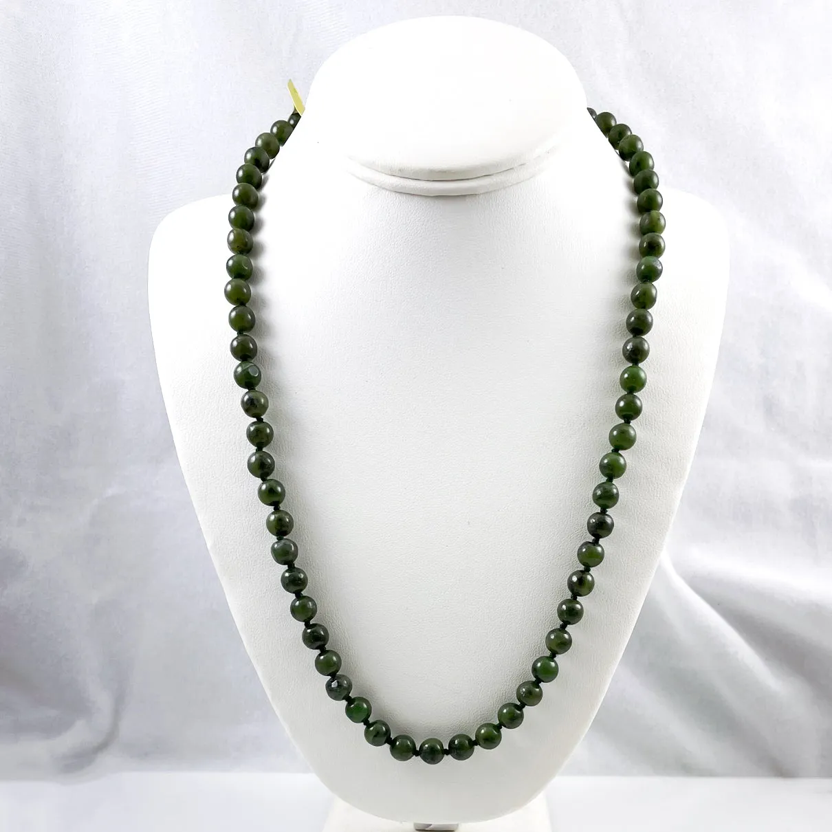 Green Jade Necklace 8mm 18 & 24 Inches