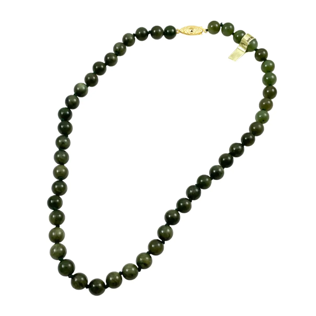 Green Jade Necklace 8mm 18 & 24 Inches