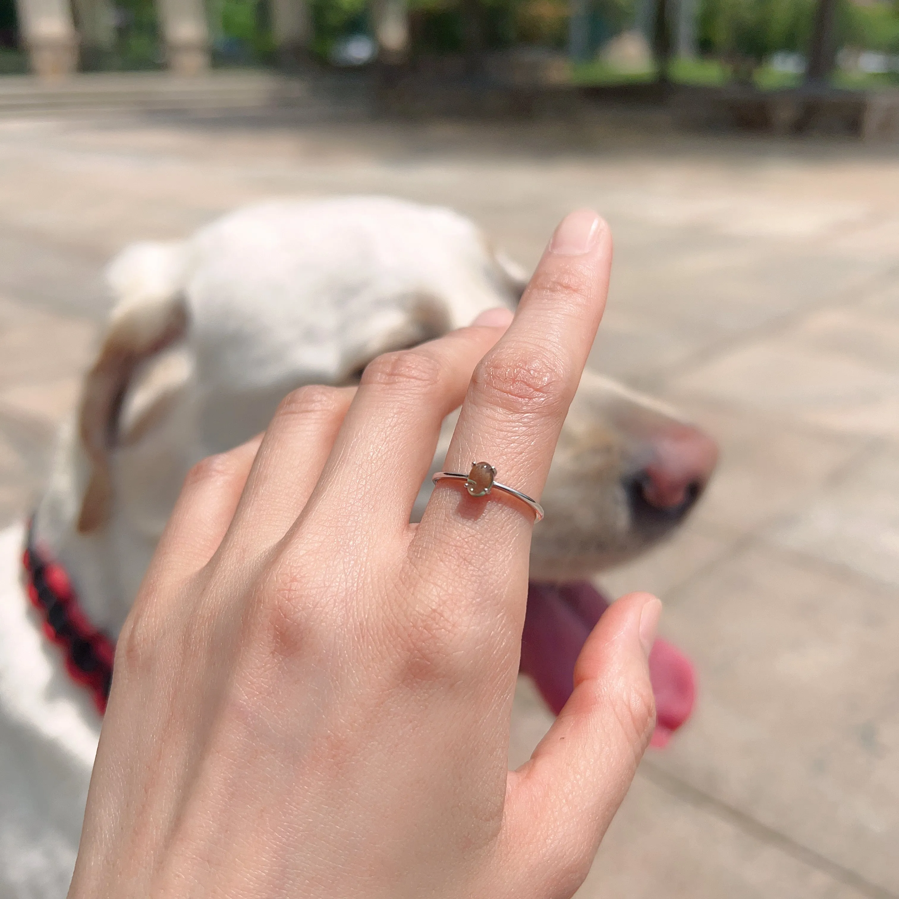 Handmade Natural Moldavite Ring with 925 Sterling Silver Prongs | Rare High-frequency Heart Chakra Healing