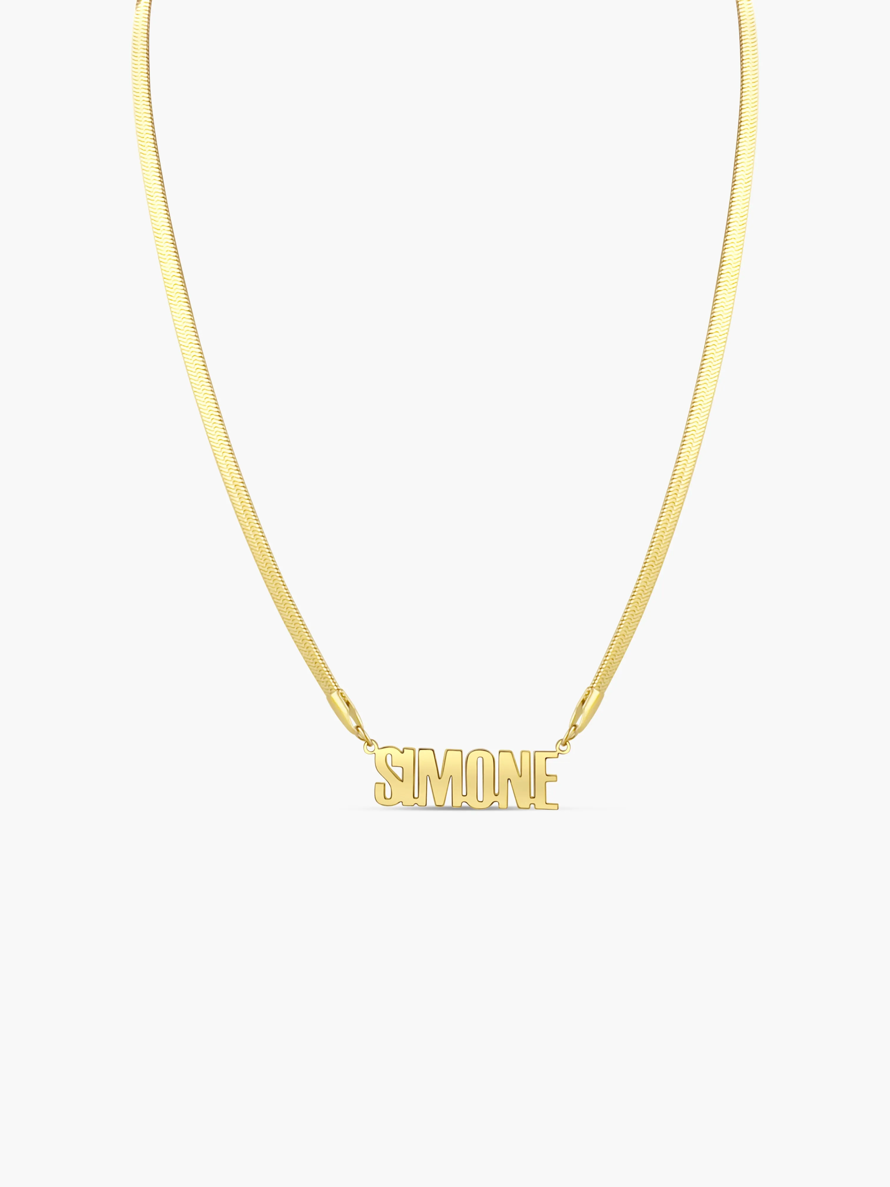 Herringbone Style Name Necklace