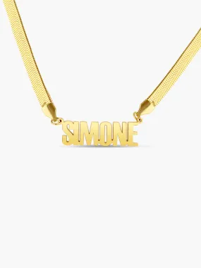 Herringbone Style Name Necklace