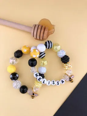 Honeybee Charm Bracelet - Customizable