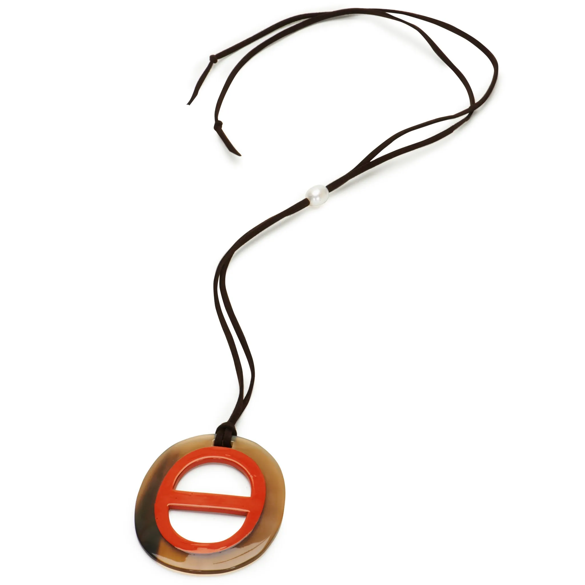 Horn Pendant With Lacquer