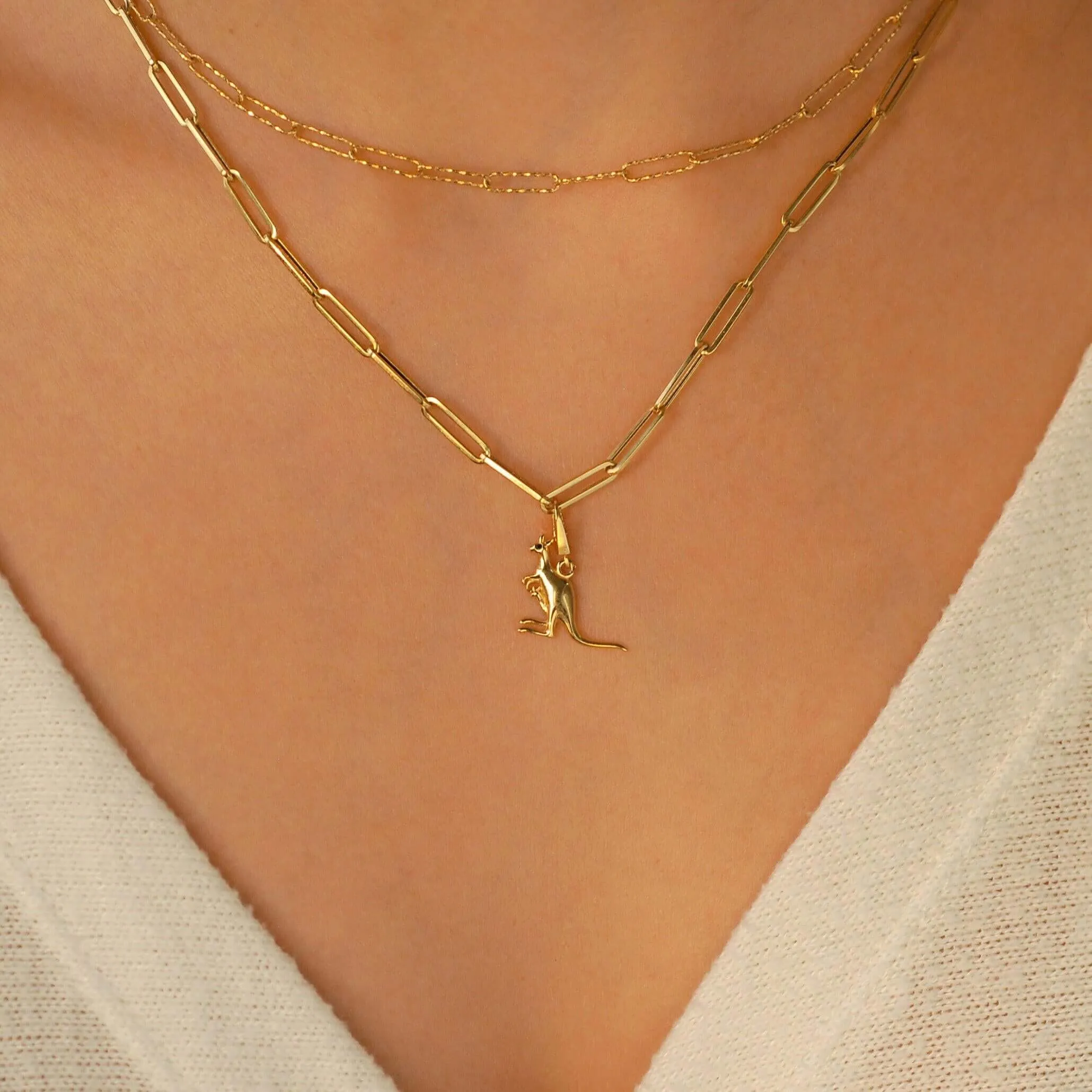 Kangaroo Charm | 14K Solid Gold