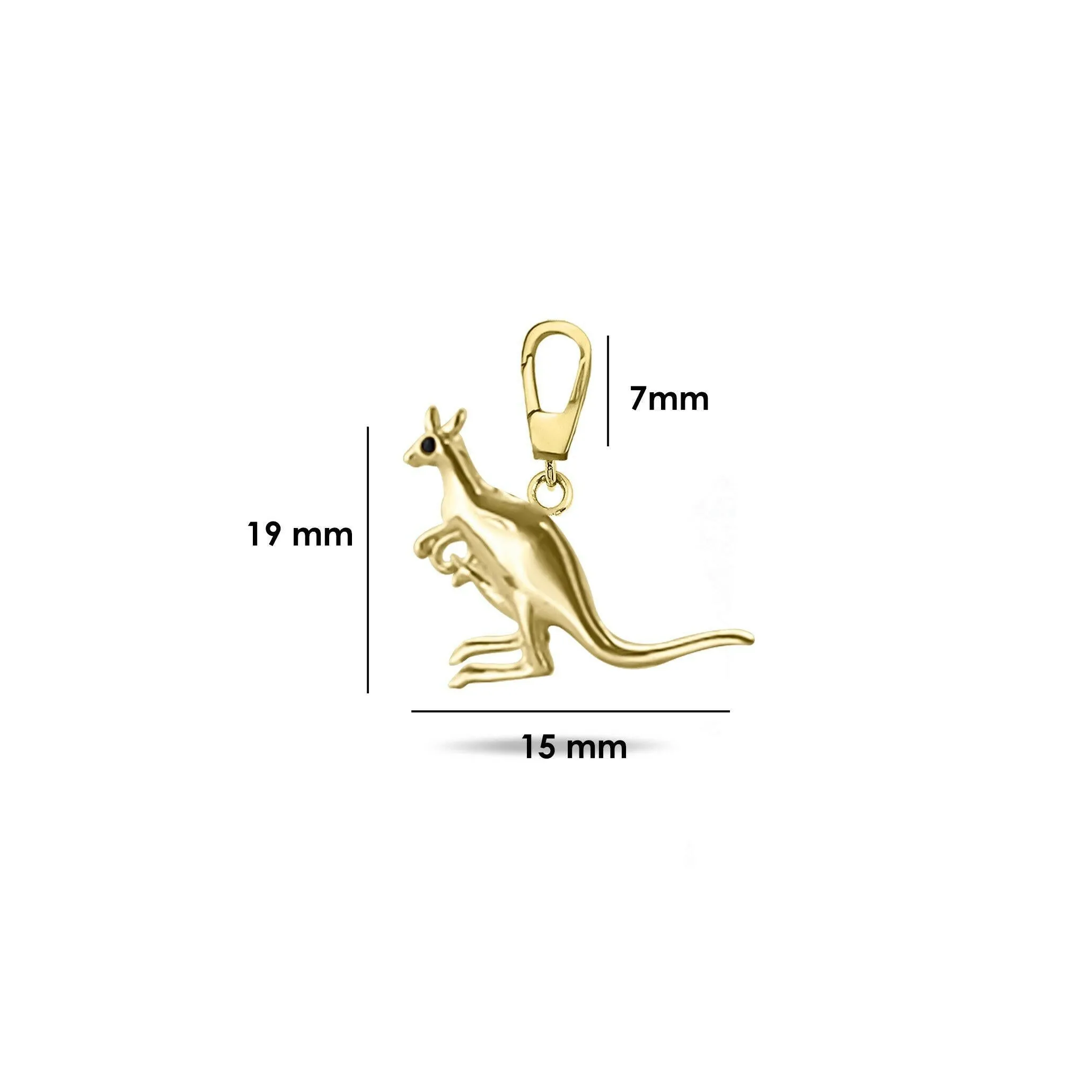 Kangaroo Charm | 14K Solid Gold