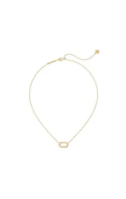 Kendra Scott Elisa Ridge Open Frame Short Pendant Necklace - Gold OR Silver