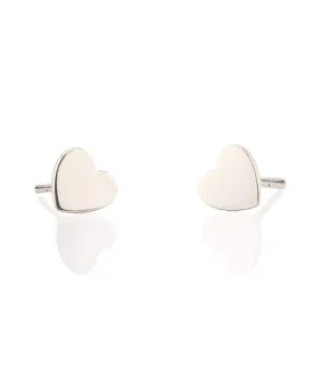 Kris Nations Heart Stud Earrings - Silver