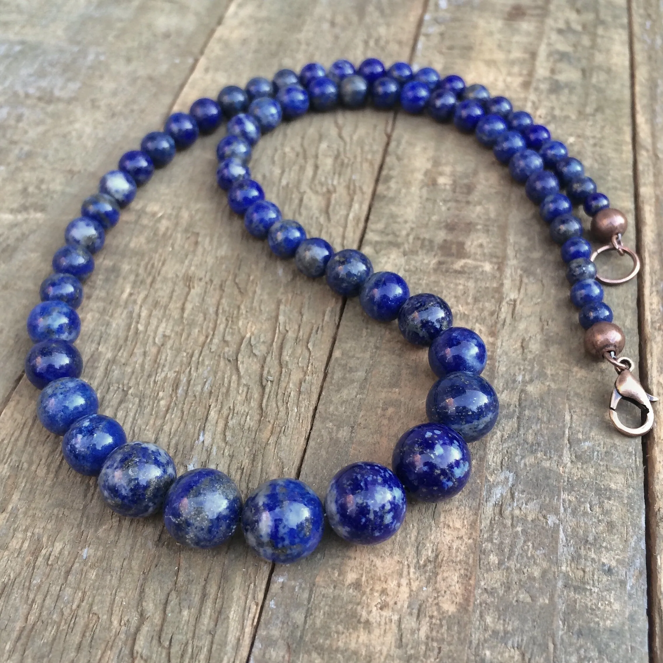 Lapis Lazuli Necklace, Lapis Jewelry, Blue Stone Statement Necklace, Blue Beaded Necklace, Southwestern Jewelry, Gift for Her, Lapis Gift