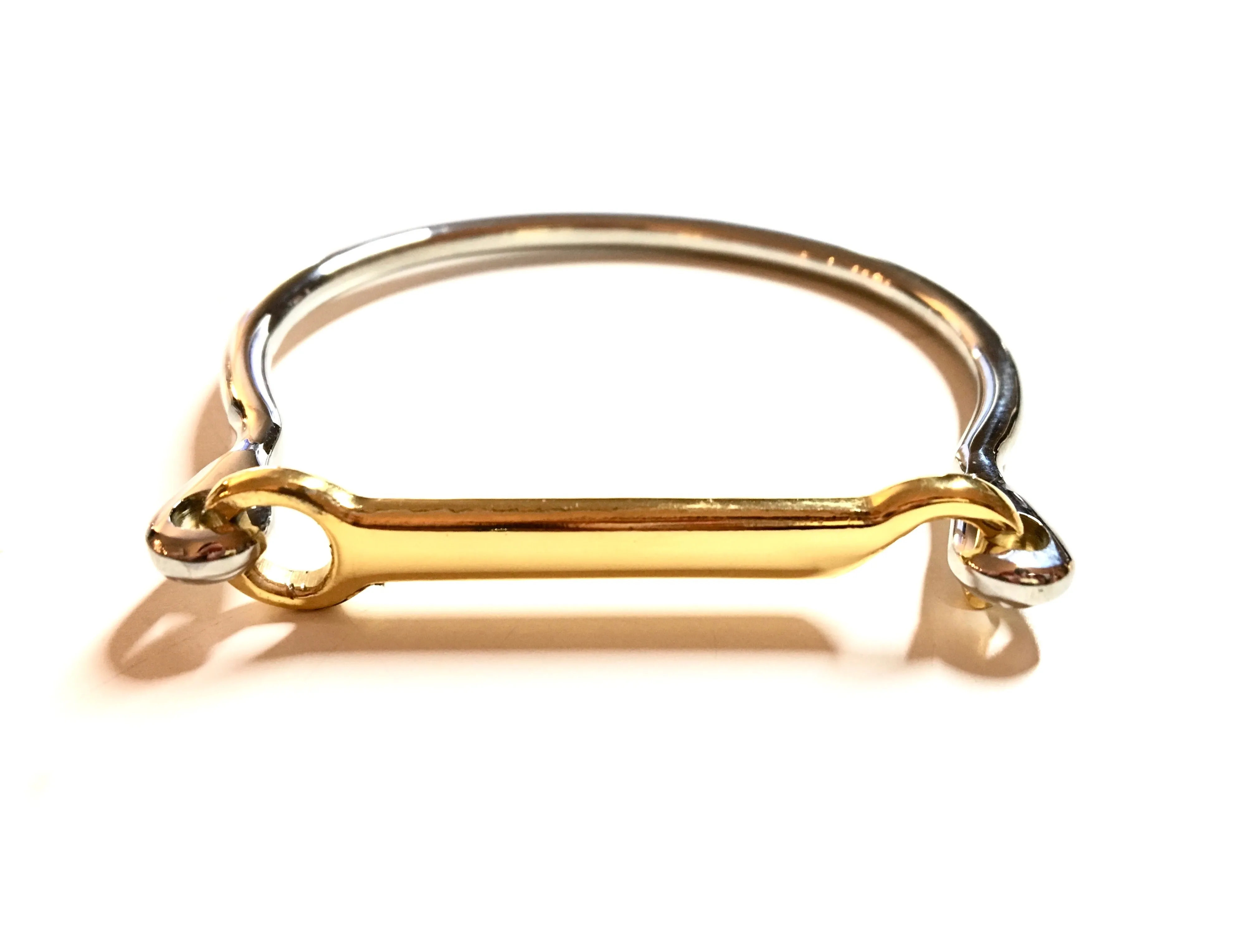 LUSITANO STIRRUP BANGLE - SILVER / GOLD | Equestrian Jewelry - AtelierCG