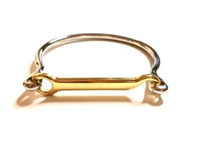 LUSITANO STIRRUP BANGLE - SILVER / GOLD | Equestrian Jewelry - AtelierCG